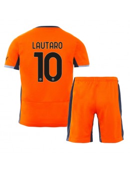 Inter Milan Lautaro Martinez #10 Replika Tredje Kläder Barn 2023-24 Kortärmad (+ byxor)